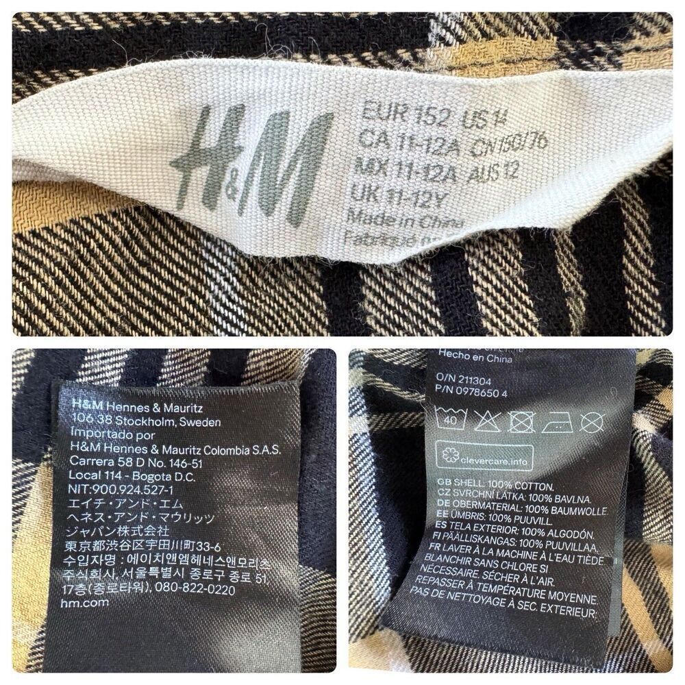 LED ZEPPELIN 70s Rock Retro Vintage Upcycled Plaid Flannel Kids Shirt Sz 10/12 - Picture 11 of 11